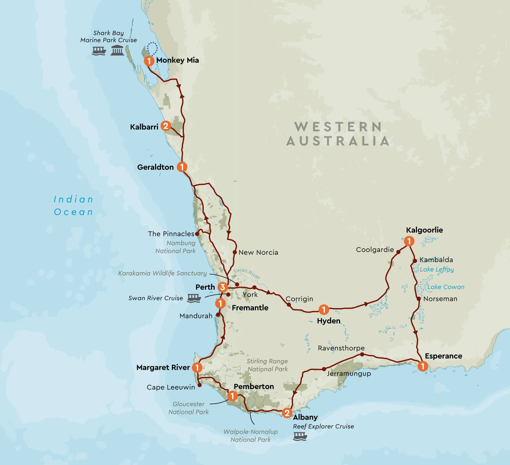 tours of south west western australia