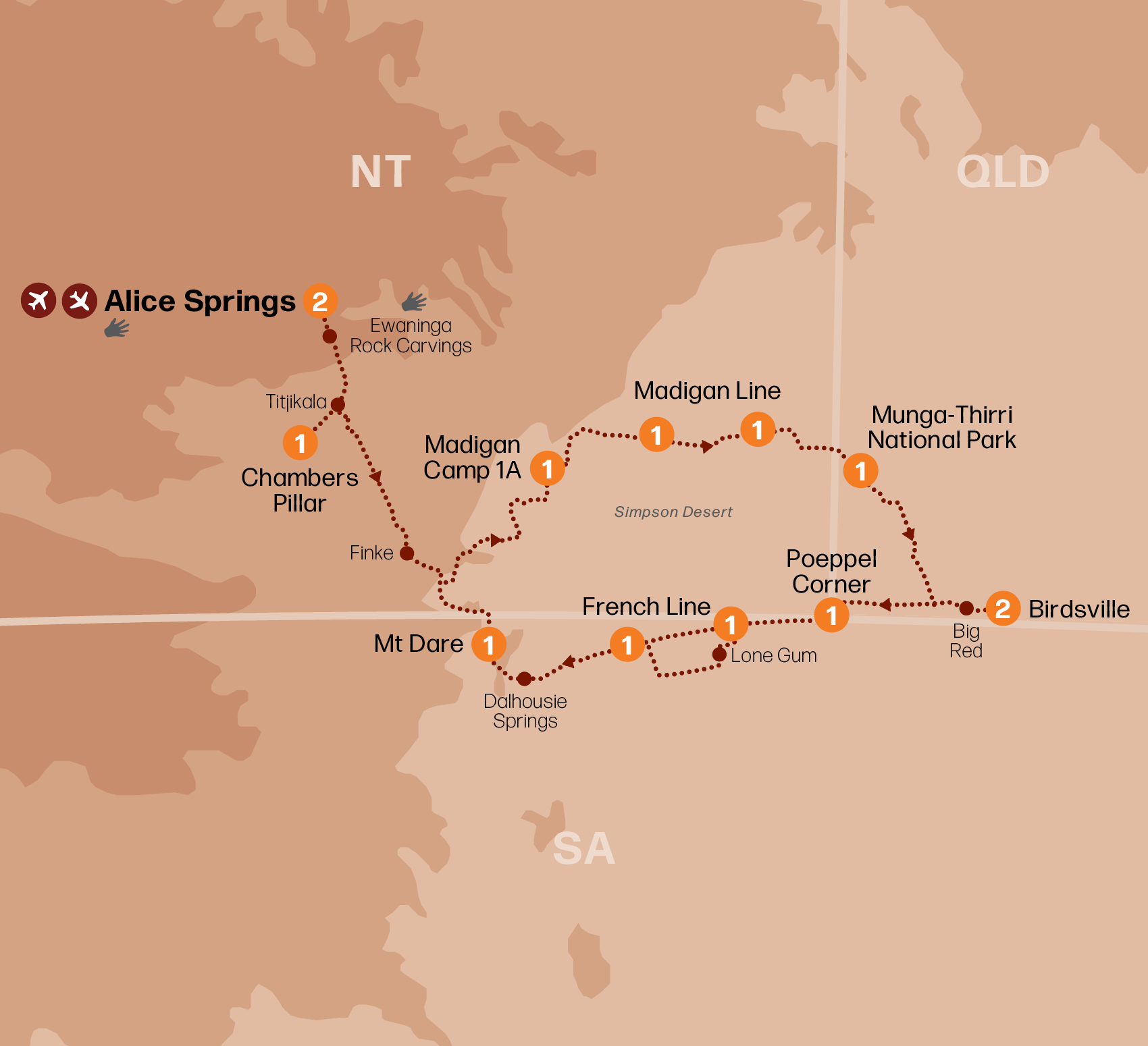 Simpson Desert Map