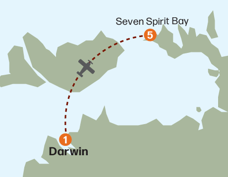 Map of the Easter at Seven Spirit Bay tour