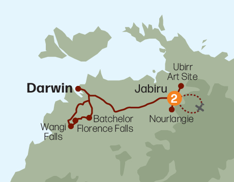 Map of the Simply Kakadu tour